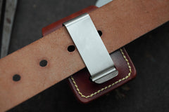 Cool Brown Leather Mens Holster Zippo Lighter Case Standard Zippo Lighter Holder with Belt Clip For Men - iwalletsmen