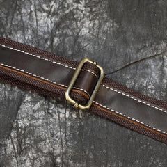Cool Brown Leather Mens Weekender Bag Dark Coffee Travel Duffle Bag for Men - iwalletsmen