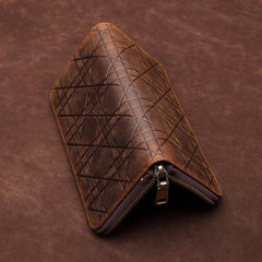 Brown Mens Leather Cards Long Wallets Lot of Cards Zipper Long Wallet Cards Wallet for Men - iwalletsmen