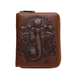 Brown Mens Leather Billfold Cards Wallets Zip Cards Wallet Card Wallet Lot of Cards Wallet for Men - iwalletsmen