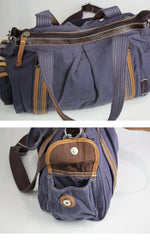 Cool Canvas Black Men 13 inches Messenger Bag Green Side Bag Travel Handbag For Men - iwalletsmen