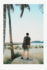 Waxed Canvas Leather Mens Large Backpack Canvas Travel Backpack Barrel Travel Backpacks for Men - iwalletsmen