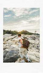 Waxed Canvas Leather Mens Large Backpack Canvas Travel Backpack Barrel Travel Backpacks for Men - iwalletsmen