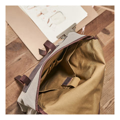 Fashion Canvas Leather Mens 14'' Satchel Messenger Bags Courier Bag College Postman Bag for Men - iwalletsmen