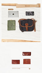 Vintage Black Nylon Leather Mens Small Messenger Bag Courier Bag Postman Bag for Men - iwalletsmen