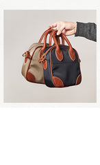 Fashion Nylon Leather Mens Womens Black Small Square Side Bag Messenger Bags Small Handbag for Men Women - iwalletsmen