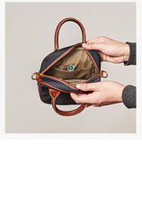 Fashion Nylon Leather Mens Womens Black Small Square Side Bag Messenger Bags Small Handbag for Men Women - iwalletsmen