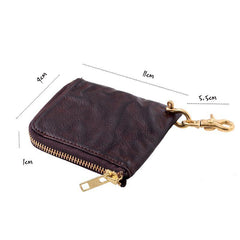 Cool Coffee Leather Mens Small Biker Chain Wallets Front Pocket Chain Wallet Small Wallet For Men - iwalletsmen