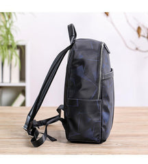 Cool Black Nylon Backpack Men's 14 inches Waterproof Backpack School Backpack For Men - iwalletsmen