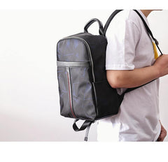 Cool Black Nylon Backpack Men's 14 inches Waterproof Backpack School Backpack For Men - iwalletsmen