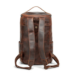 leather backpack purses​ Brown Leather Travel Backpack Mens Leather Laptop Backpacks Large Leather Backpack for Men