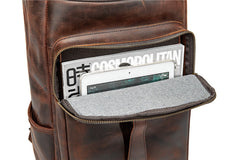 travel leather backpack Leather Travel Backpack Mens Leather Laptop Backpacks Large Leather Backpack for Men