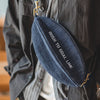 Denim American Football Sling Bag - Front View