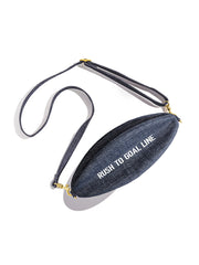 Cool Denim Men's American Football Sling Bag Sling Backpack Unique Sling Crossbody Pack For Men