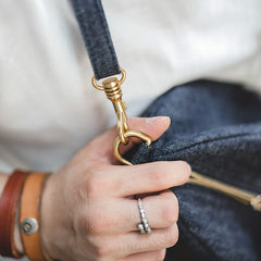 Cool Denim Men's American Football Sling Bag Sling Backpack Unique Sling Crossbody Pack For Men