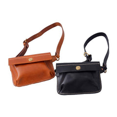 Cool Handmade Brown Leather Men Fanny Pack Hip Bag Bum Pack Waist Bag Chest Bag For Men - iwalletsmen