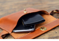 Cool Handmade Brown Leather Men Fanny Pack Hip Bag Bum Pack Waist Bag Chest Bag For Men - iwalletsmen