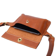 Cool Handmade Brown Leather Men Fanny Pack Hip Bag Bum Pack Waist Bag Chest Bag For Men - iwalletsmen