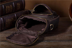 Leather Belt Pouch Men's Belt Bag Mini Shoulder Bag Waist Bag Mini Messenger Bag For Men - iwalletsmen