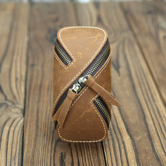 Cool Leather Key Holders Wallet Car Keys Wallet With Belt Loop Coffee Zipper Key Wallets For Men