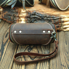 Cool Leather Key Holders Wallet Car Keys Wallet With Belt Loop Tan Zipper Key Wallets For Men