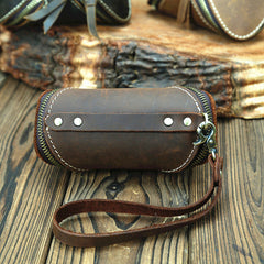 Cool Leather Key Holders Wallet Car Keys Wallet With Belt Loop Coffee Zipper Key Wallets For Men