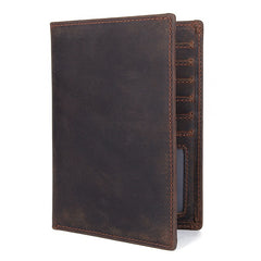 Cool Leather Long Wallet for Men Slim Bifold Wallet Passport Wallet Travel Wallet - iwalletsmen
