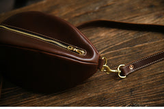 Cool Leather Men's American Football Sling Bag Sling Backpacks Unique Sling Crossbody Pack For Men