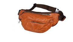 Cool Light Brown Leather Men Chest Bag Waist Bags Tan Fanny Pack Black Hip Bag Bum Pack For Men - iwalletsmen