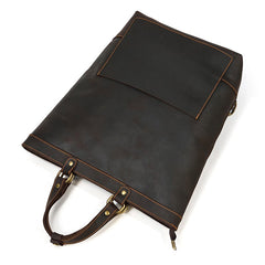 Cool Men's Leather Backpack Coffee Leather Tote Bag Convertible Backpacks Tote Handbag For Men