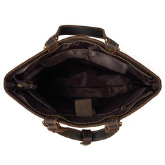 Cool Men's Leather Backpack Coffee Leather Tote Bag Convertible Backpacks Tote Handbag For Men