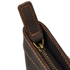 Cool Men's Leather Backpack Coffee Leather Tote Bag Convertible Backpacks Tote Handbag For Men