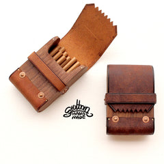 Cool Wooden Leather Mens 20pcs Cigarette Cases With Belt Loop Best Cigarettes Holder Box for Men