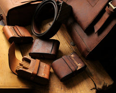 Cool Wooden Leather Mens 20pcs Cigarette Cases With Belt Loop Best Cigarettes Holder Box for Men