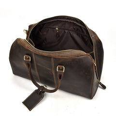 Cool Leather Men Large Brown Overnight Bag Travel Bag Weekender Bag For Men - iwalletsmen