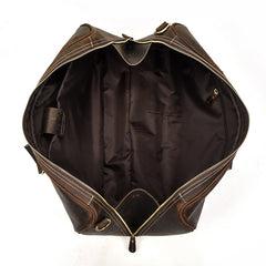 Cool Leather Men Large Brown Overnight Bag Travel Bag Weekender Bag For Men - iwalletsmen