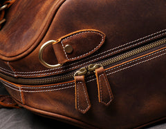 Cool Leather Men Large Brown Overnight Bag Travel Bag Weekender Bag For Men - iwalletsmen
