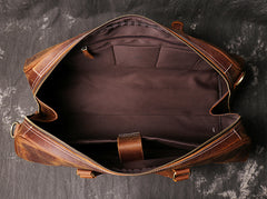 Cool Leather Men Large Brown Overnight Bag Travel Bag Weekender Bag For Men - iwalletsmen