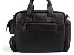 Cool Black Leather Men Large Overnight Bag Travel Bags Weekender Bags For Men - iwalletsmen
