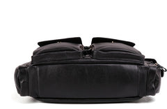 Cool Black Leather Men Large Overnight Bag Travel Bags Weekender Bags For Men - iwalletsmen