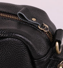 Cool Black Leather Men Large Overnight Bag Travel Bags Weekender Bags For Men - iwalletsmen