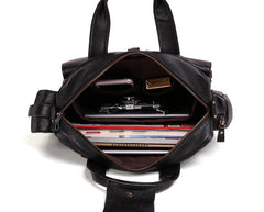 Cool Black Leather Men Large Overnight Bag Travel Bags Weekender Bags For Men - iwalletsmen
