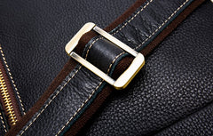 Cool Black Leather Mens Briefcase 13inch Work Bag Business Bag For Men - iwalletsmen