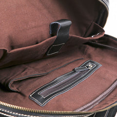 Cool Black Leather Mens Briefcase Work Bag Laptop Bag Business Bag for Men - iwalletsmen