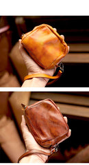 Cool Black Leather Mens Card billfold Wallet Coin Purse Wirstlet Zipper Small Wallet For Men - iwalletsmen