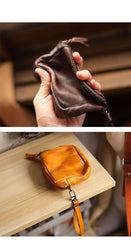 Cool Black Leather Mens Card billfold Wallet Coin Purse Wirstlet Zipper Small Wallet For Men - iwalletsmen