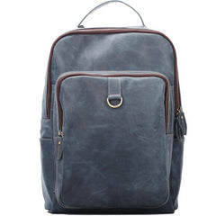 Cool Camel Leather Mens Travel Black Backpack Work 14 inches Brown Work Backpack For Men - iwalletsmen