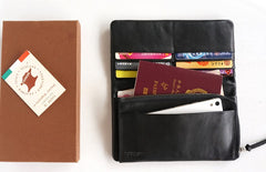 Cool Black Mens Leather Bifold Long Wallet Phone Soft Leather Long Wallet for Men - iwalletsmen