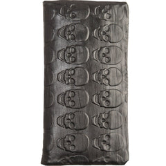 Cool Black Skull Leather Mens Long Wallet Long Wallet for Men - iwalletsmen