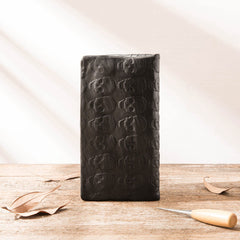 Cool Black Skull Leather Mens Long Wallet Long Wallet for Men - iwalletsmen